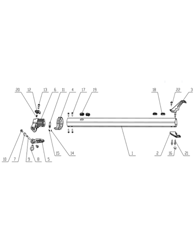 Folding mechanism stop block nr.12