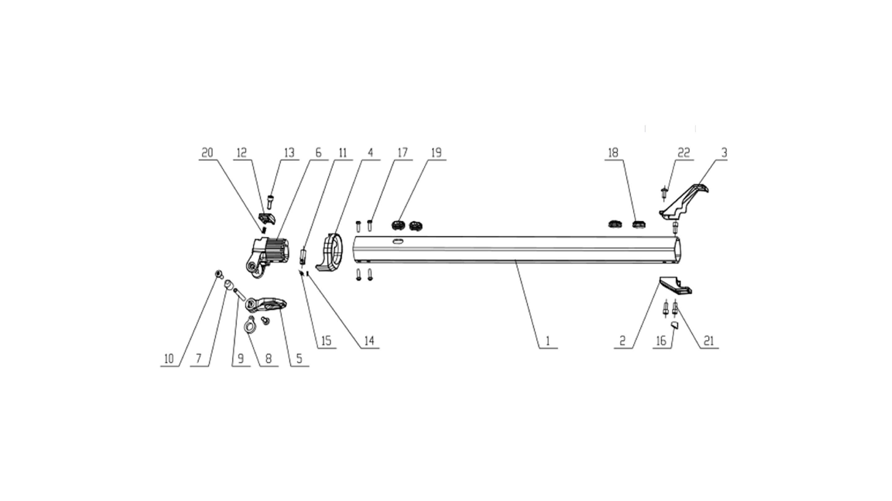 Folding mechanism stop block nr.12