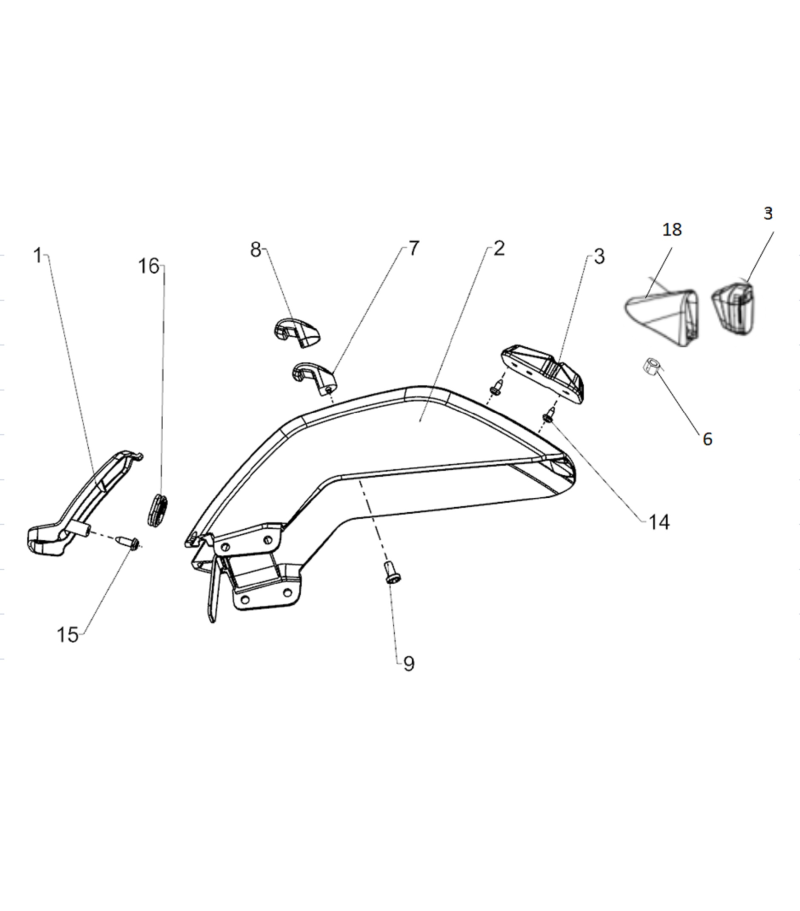 Śruba mocowania lamp tylnych MINI MAD PLUS