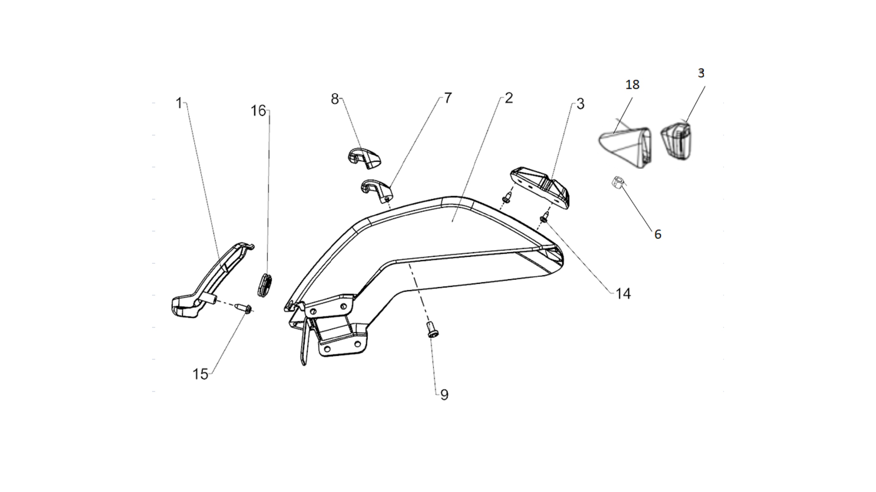 Śruba mocowania lamp tylnych MINI MAD PLUS